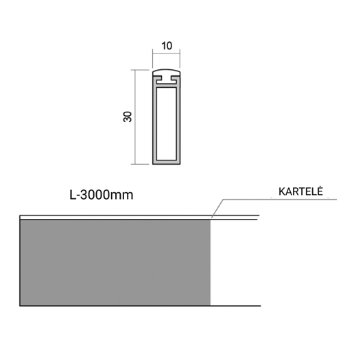 Rūbų kartelė LINEAR