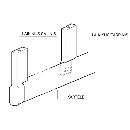 Tarpinis kartelės 15x30 STYLE laikiklis