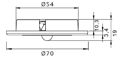 Šviestuvas LEDI įmontuojamas su sensoriumi