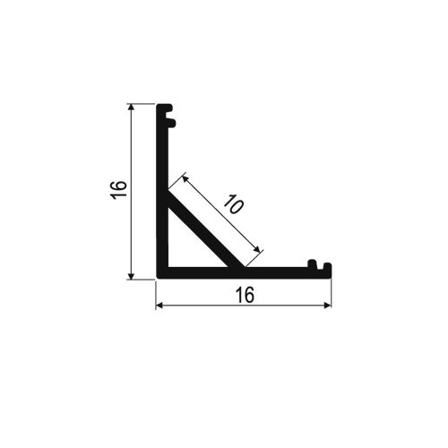 LED profilis kampinis CORNER 16×16